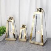 Golden lantern set 3 pcs